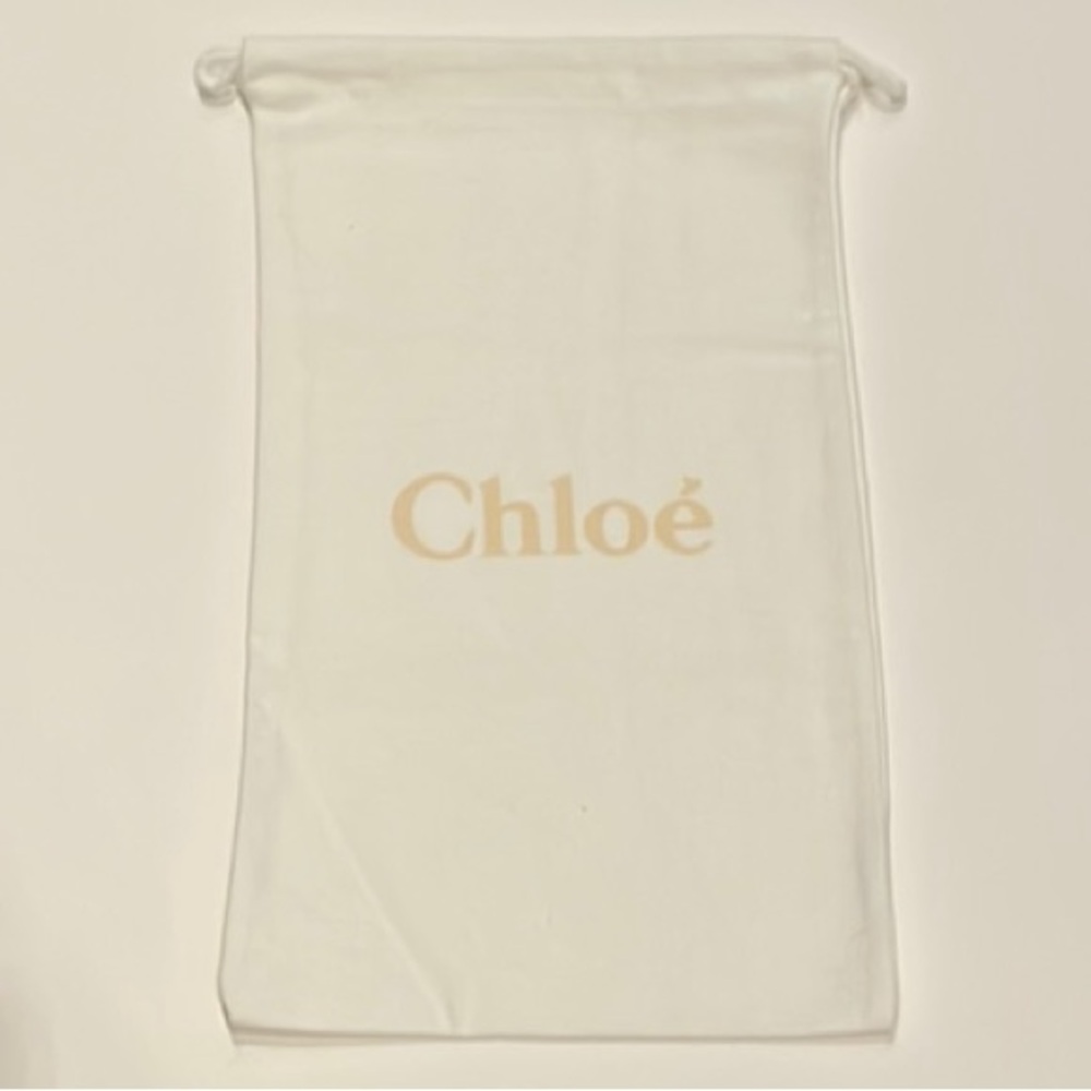 Chloé White Dust Bag; 7”W x 12.5”H